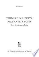 Studi sulla libertà nell'antica Roma