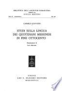 Studi sulla lingua dei quotidiani messinesi di fine Ottocento