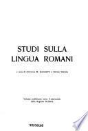 Studi sulla lingua romani