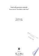 Studi sulla questione criminale