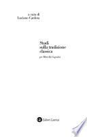 Studi sulla tradizione classica per Mariella Cagnetta