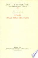Studi sulle rime del Tasso