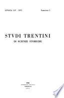 Studi trentini di scienze storiche
