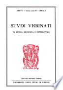 Studi Urbinati Di Storia, Filosofia E Letteratura