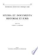 Studia et documenta historiae et iuris