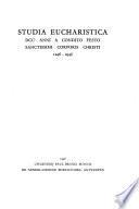 Studia eucharistica, DCCi anni a condito festo Sanctissmi Corporis Christi, 1246-1946