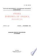 Studia Romanica Et Anglica Zagrabiensia
