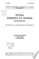 Studia Romanica Et Anglica Zagrabiensia