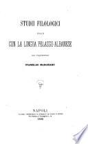 Studii filologici svolti con la lingua pelasgo-albanese