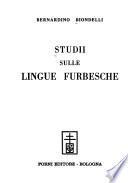 Studii sulle lingue furbesche