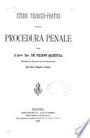 Studii teorico-pratici sulla procedura penale