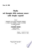 Studio sul dosaggio delle sostanze amare nelle droghe vegetali