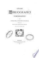 Studj bibliografici e biografici sulla storia della geografia in Italia