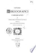 Studj bibliografici e biografici sulla storia della geografia in Italia