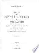 Studj sulle opere latine del Boccaccio