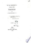 Su la dottrina della vita saggio di Maurizio Bufalini m.d