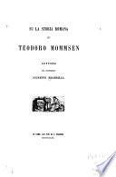 Su la storia romana di Teodoro Mommsen
