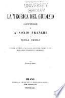 Su la teorica del giudizio