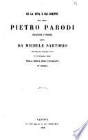 Su la vita e gli scritti del prof. Pietro Parodi