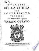Successi delle chiesa del conte Fausto Verdelli ..