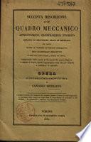 Succinta descrizione d'un quadro meccanico astronomico, cronologico, storico adorno di bellissimi fregi in metallo nel quale oltre le compite ed esatte indicazioni del calendario perpetuo in ogni sua parte oraria, diurna et annua, cominciando dalla venuta al trono del Re nostro Signore, a volontà si hanno quelle importanti notizie che più valgono a soddisfare la curiosità