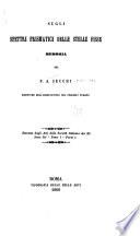 Sugli spettri prismatici delle stelle fisse