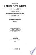 Sugli usi di alcune piante indigene e di altre