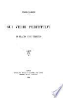 Sui verbi perfettivi in Plauto e in Terenzio
