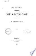 Sul Principio universale della divinazione, saggio filosofico di Abramo Basevi