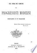 Sul tema piu comune dei progressisti moderni. Osservazioni di un viaggiatore
