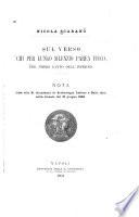 Sul verso Chi per lungo silenzio parea fioco del primo canto [v.63] dell' Inferno