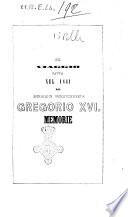 Sul viaggio fatto nel 1841 dal Sommo Pontefice Gregorio 16. memorie