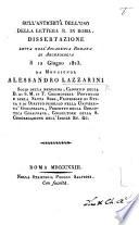 Sull'antichità dell'uso della lettera R. in Roma. Dissertazione, etc