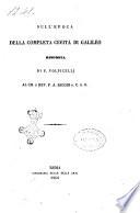 Sull'epoca della completa cecità di Galileo risposta di Paolo Volpicelli al ch. e rev. p. A. Secchi