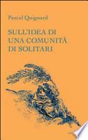 Sull'idea di una comunità di solitari