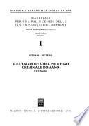 Sull'iniziativa del processo criminale romano