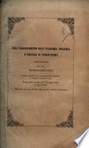 Sull'Insegnamento dell'Economia Politica o sociale in Inghilterra, etc
