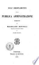 Sull'ordinamento della pubblica amministrazione scritti di Massimiliano Martinelli