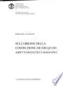 Sull'origine della costruzione dicere quod