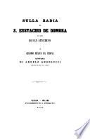 Sulla badia di S. Eustachio de Domora in quel di San Severino ... lettera