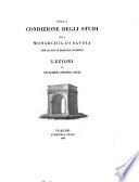 Sulla condizione degli studi nella monarchia di Savoia sino all'età di Emanuele Filiberto lezioni