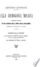 Sulla cosmogonia mosaica