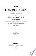 Sulla fine del mondo, studi biblici