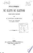 Sulla formola né eletti né elettori