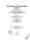 Sulla invenzione del microscopio lettera del professore Luigi Maria Rezzi