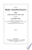 Sulla milizia cisalpino-italiana cenni storico-statistici dal 1796 al 1814
