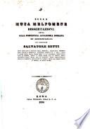 Sulla Musa Melpomene dissertazione detta alla Pontifica Accademia Romana di Archeologia
