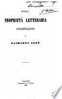 Sulla proprietà letteraria