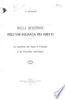Sulla questione dell'uguaglianza dei diritti