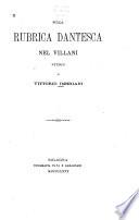 Sulla rubrica Dantesca nel Villani